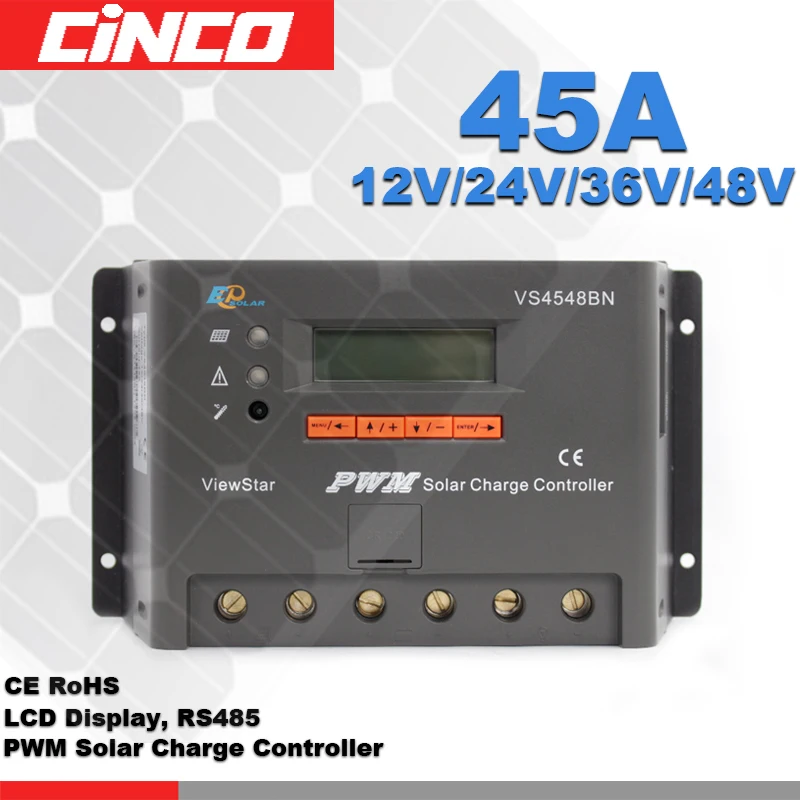 

VS4548BN 45A 12V/24V/36V/48V Solar regulator,epsolar solar regulator LCD display with RS485 for solar home sytem