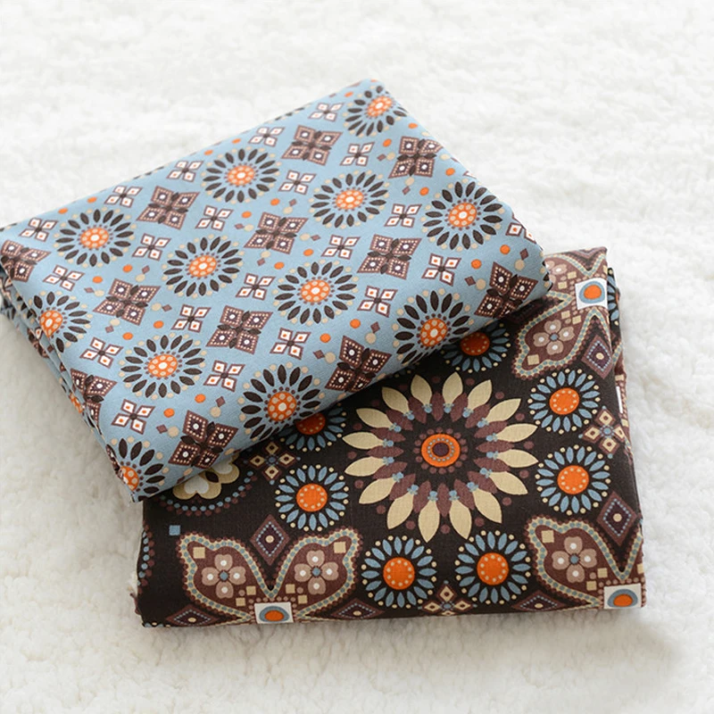 50cm and 150cm Vintage VB Cotton Fabric DIY Handmade Bag Pillow Curtain AB Version Patchwork Loving