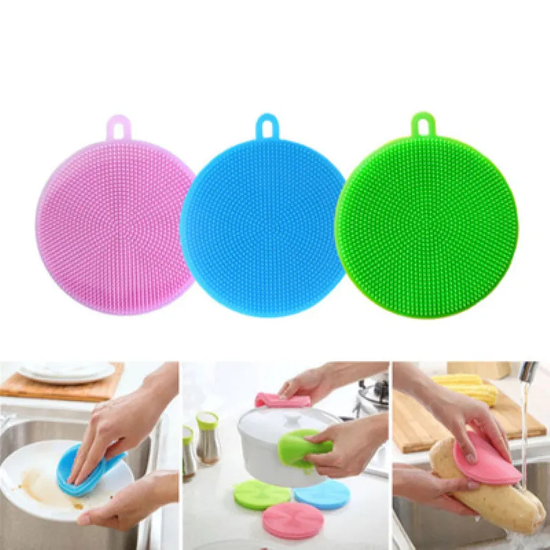 

4- Multi-function Silicone Brush Dish Cloth