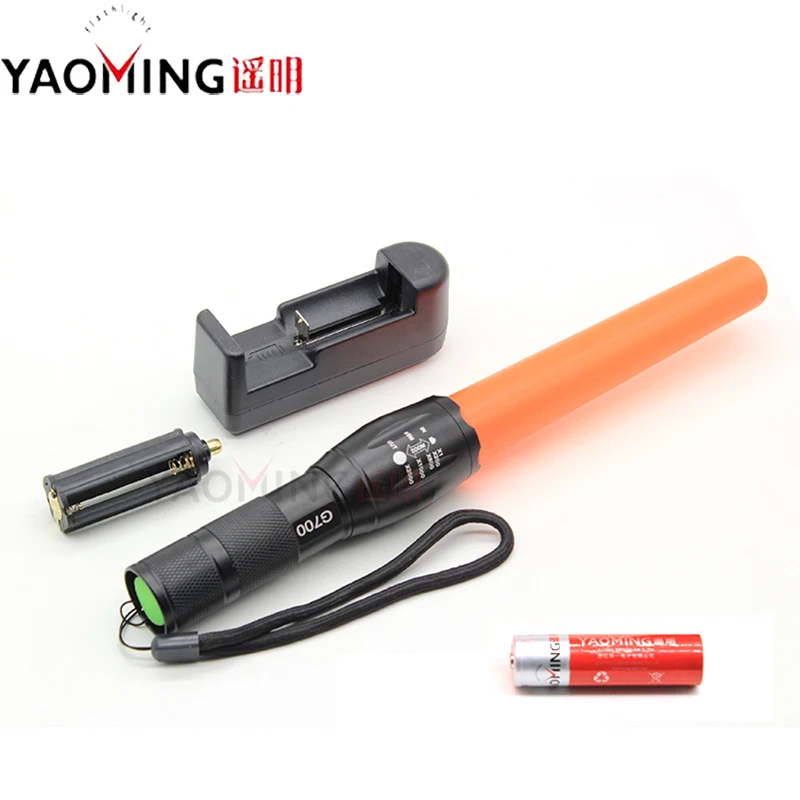 

3800 LM CREE XM-L T6 Zoom 10W Tactical Flashlight Torch Lamp Military LED Flash Light Outdoor Lighting+18650 battery+Charger