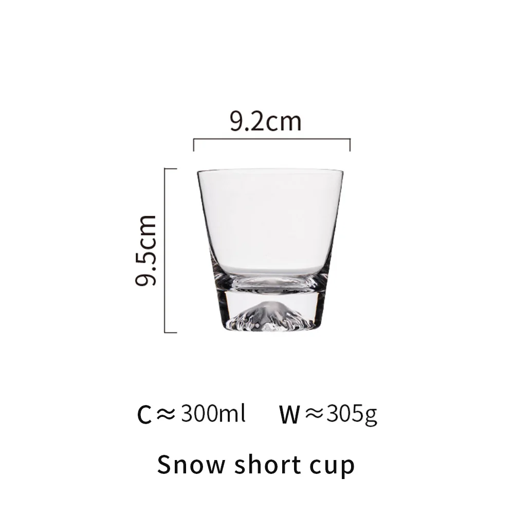 MDZF SWEETHOME Transparent Glass Cup Heat-resistant Durable Wine Whiskey Juice Milk Cup for Home Bar - Цвет: snow short