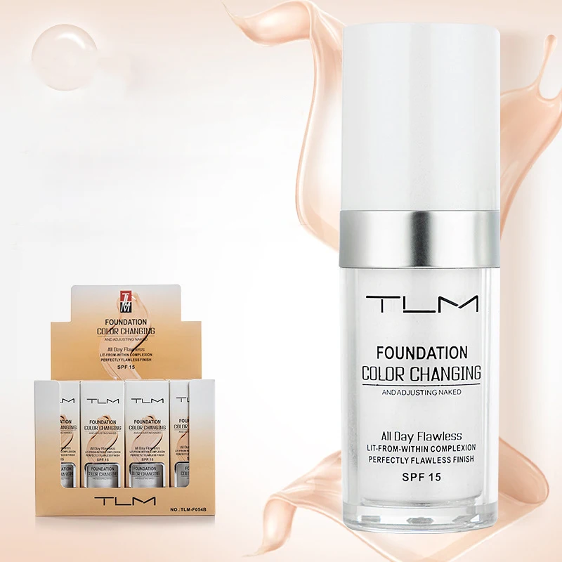 

30ml Color Changing Liquid Cream Foundation Makeup Change To Your Skin Tone By Just Blending