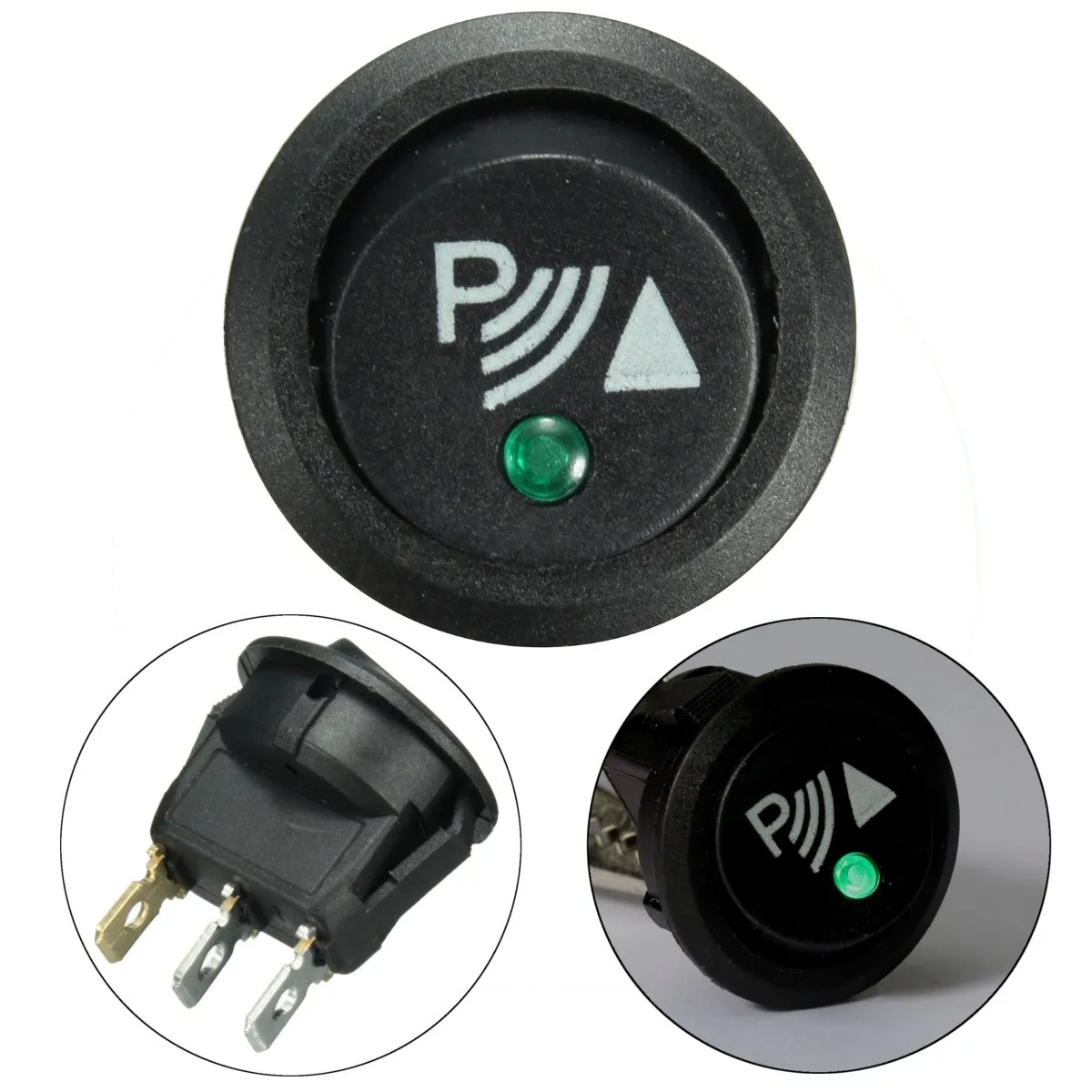 3 Pin Кулисный Переключатель ВКЛ/ВЫКЛ для парковки реверсивного датчика круглые с подсветкой