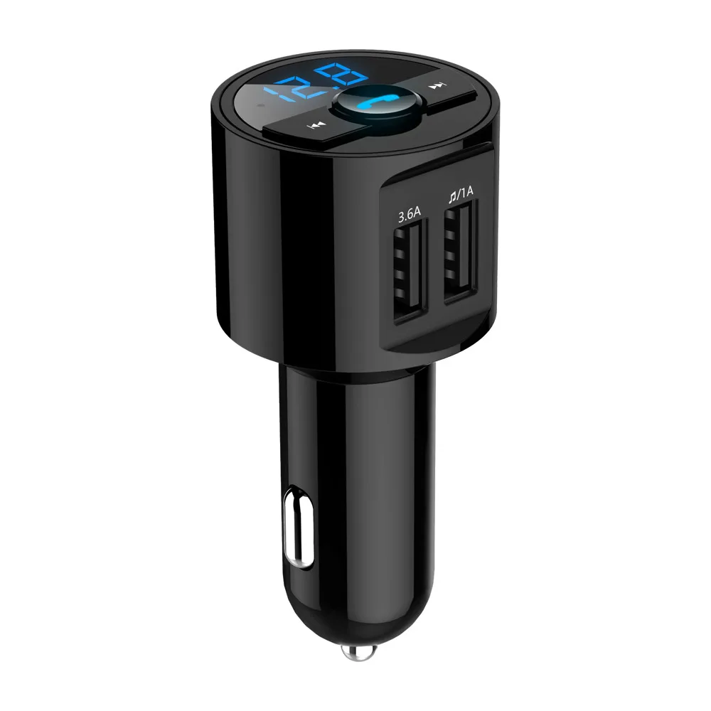 Автомобильное зарядное устройство с двумя usb портами Bluetooth 12 в 24 автомобильный