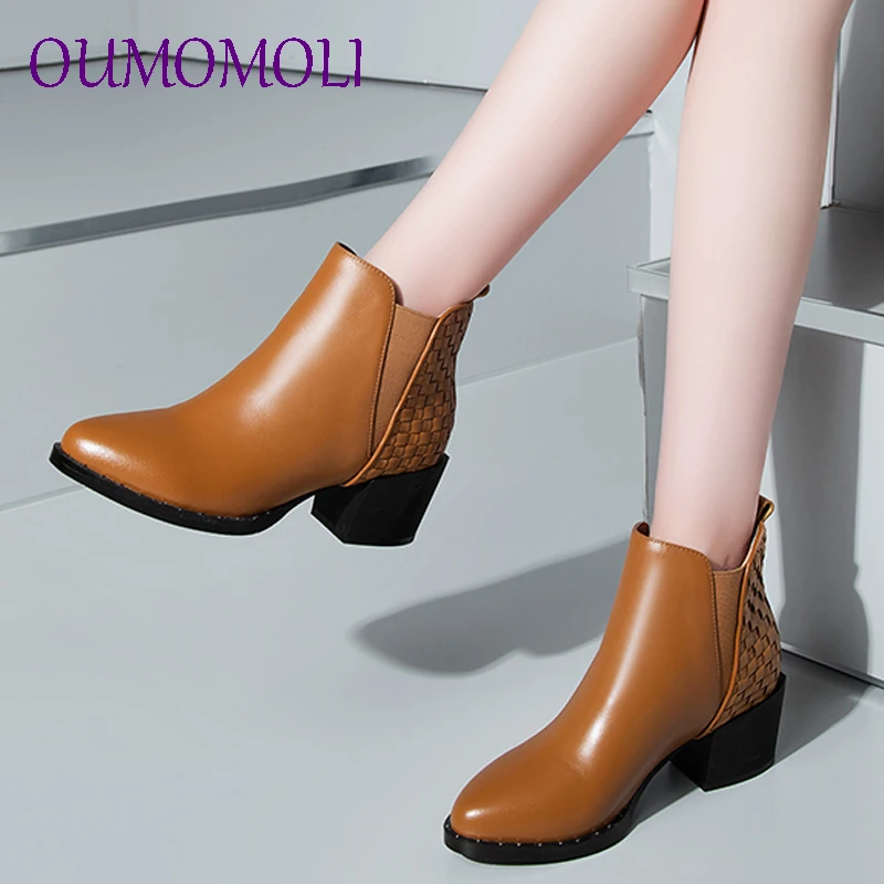 

2019 the New Women Genuine Leather Rhinestone Short Boots Autumn winter Cow Leather Low help Ankle Boots size34-43
