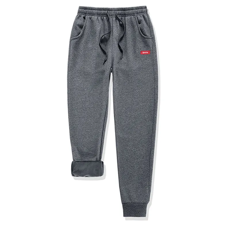 5XL Men's Sweatpants Winter Warm Harem Fleece Pants Male Plus Size Cotton Sports Trousers Jogger Pencil Pants GYMS 2019 Spring 7