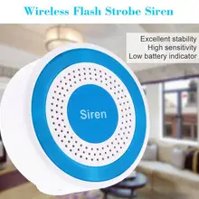Беспроводной Строб Сирена 433 мГц Беспроводной Siren Управление автономный вспышки строба сирена для gsm дома Охранной Сигнализации Системы
