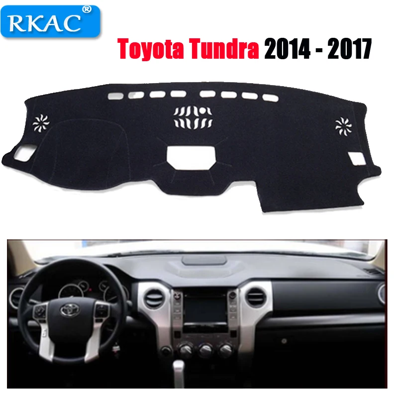 

RKAC Car dashboard pad covers For toyota tundra 2014 -2017 left hand drives Instrument platform desk dash pad car accessories