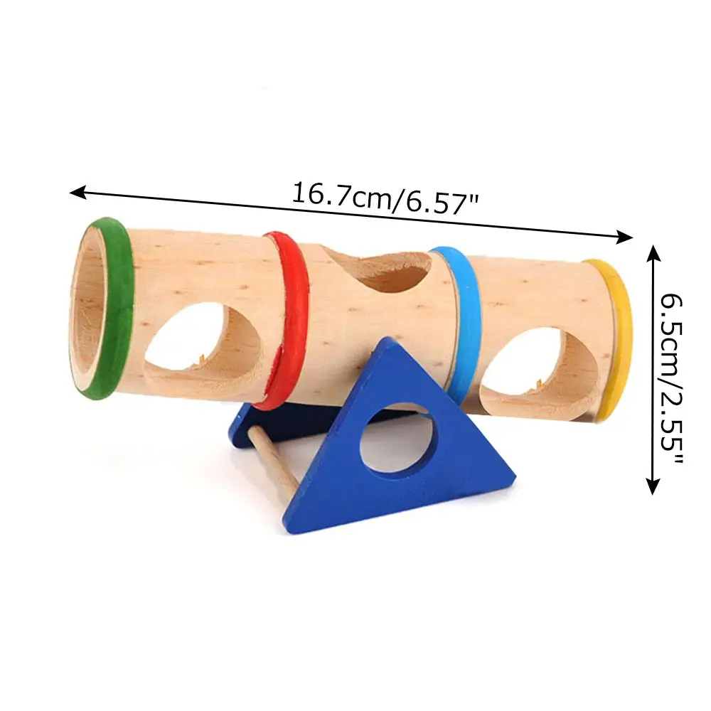 Красочный Деревянный хомяк трубка-качели туннельная клетка дом Радужный бочонок домашнее животное Крыса Мышь Мыши ведро гнездо игровая площадка игрушка