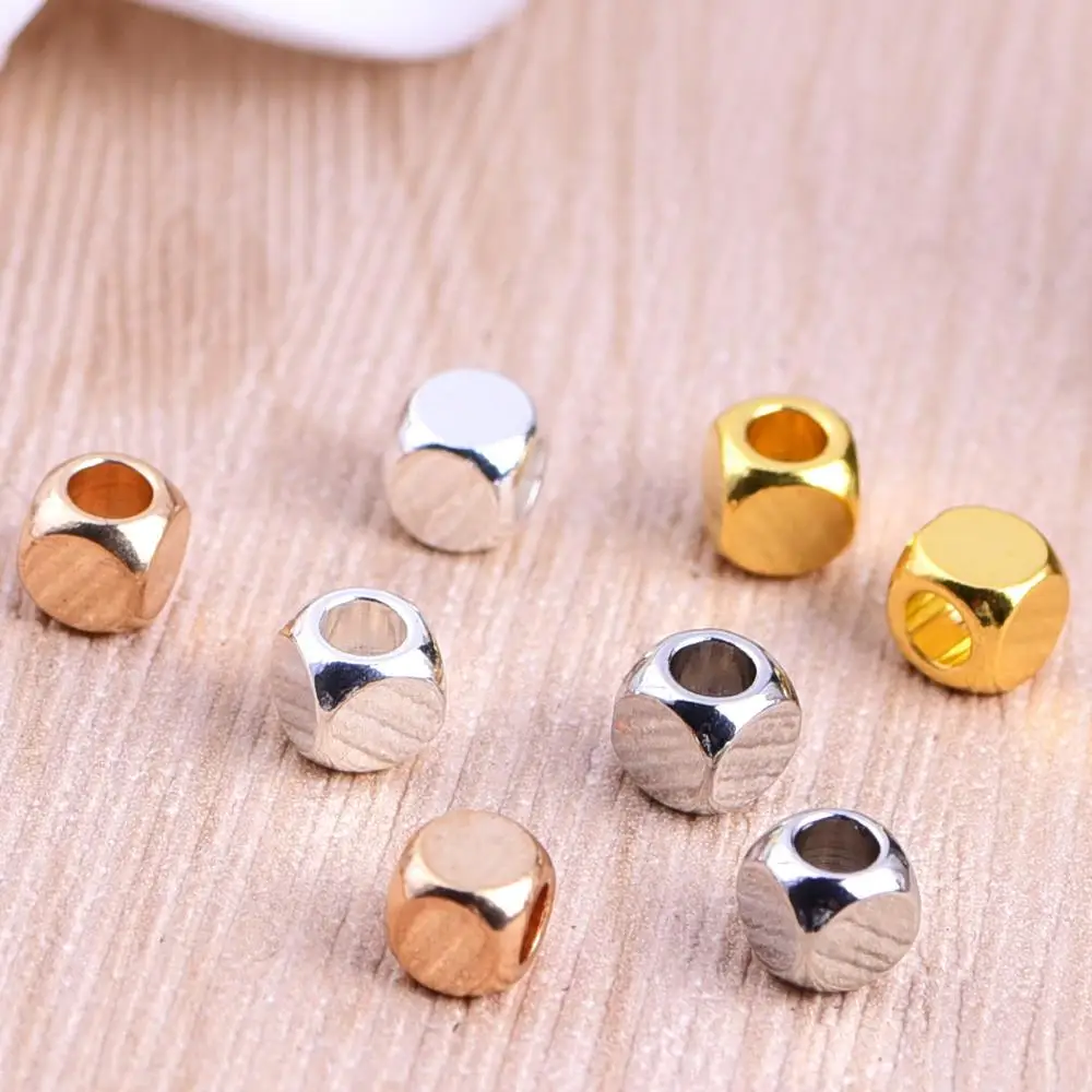 20pcs plaqué or Laiton cœur métal perles lisse loose Entretoises Beading Craft 6 mm