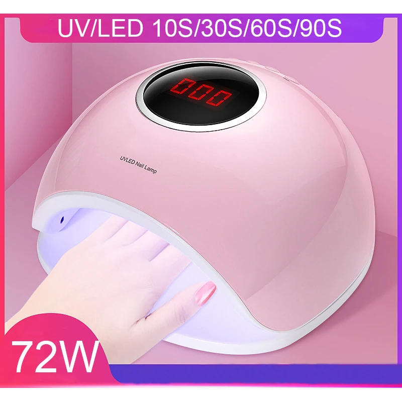 72W UV Lamp 33 LED Lamp For Nails UV LED Nail Lamp Gel Polish Manicure