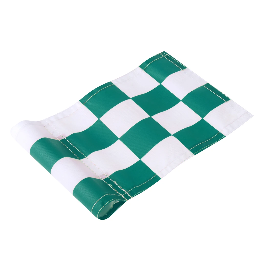Solid Putting Green Golf Chequered Nylon Flags Backyard Garden Portable Golf Target Markers Sports Golf Accessories