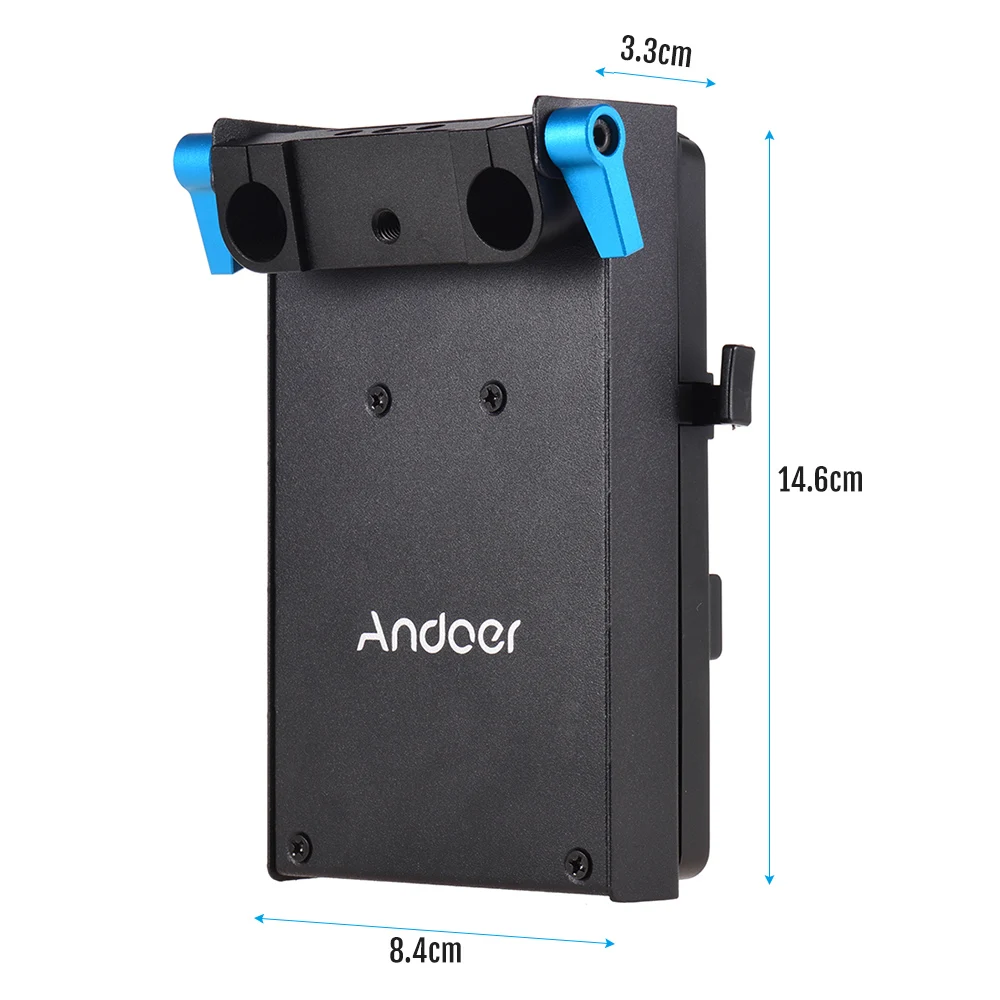 Andoer V-Mount V-фиксированный аккумулятор пластина адаптер для sony A7 A7S A7R A7II A7SII A7RII A7III A7SIII из-за цветопередачи монитора аудио Регистраторы Mic