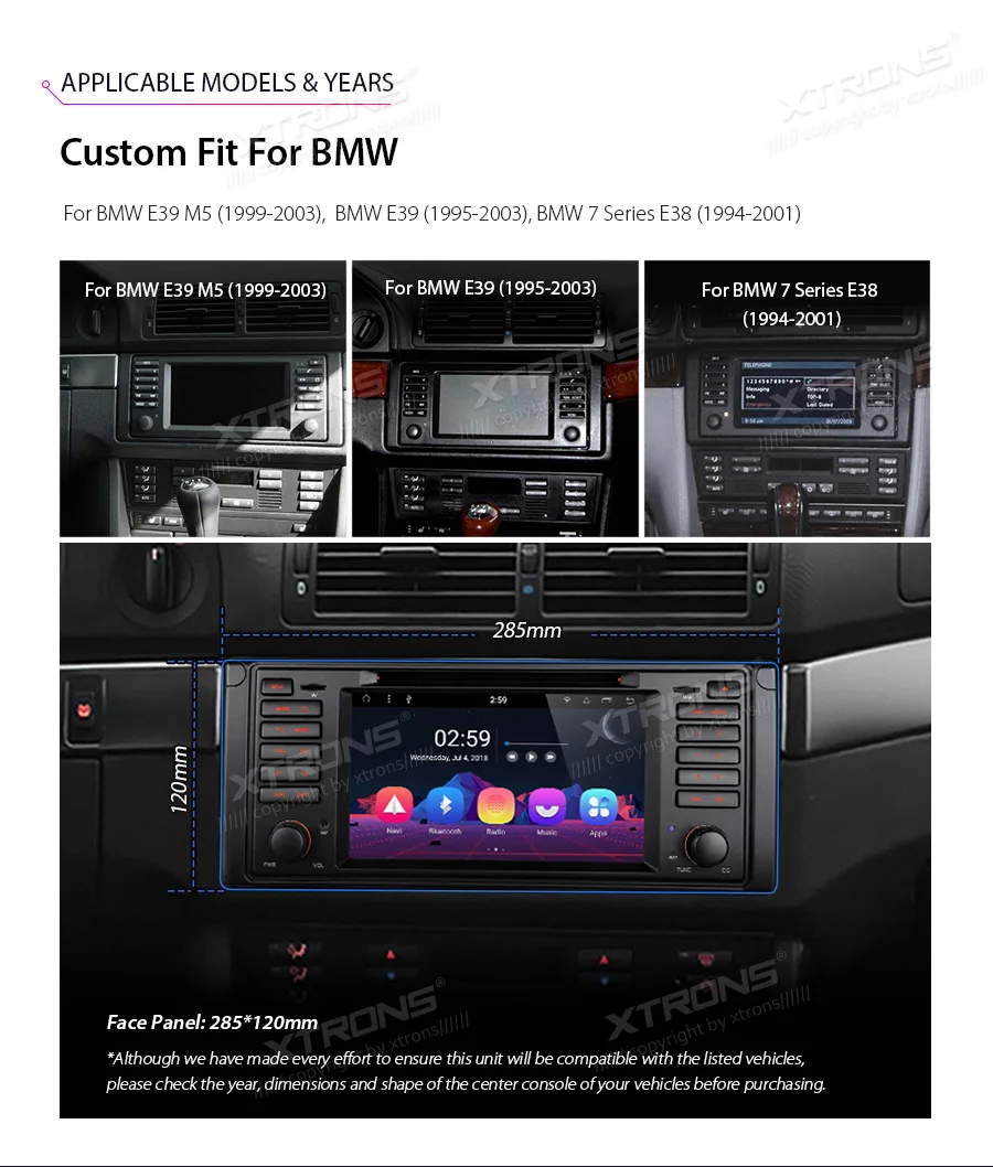 Cheap Android 8.1 Octa Core 7" Smart Multimedia Car DVD Player Radio Stereos GPS for BMW E39 M5 / 7 Series E38 1999 2000 2001 2