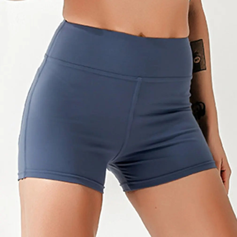 Женские шорты с высокой талией, обтягивающие, быстросохнущие, дышащие, для бега, тренировок, йоги - Цвет: 1
