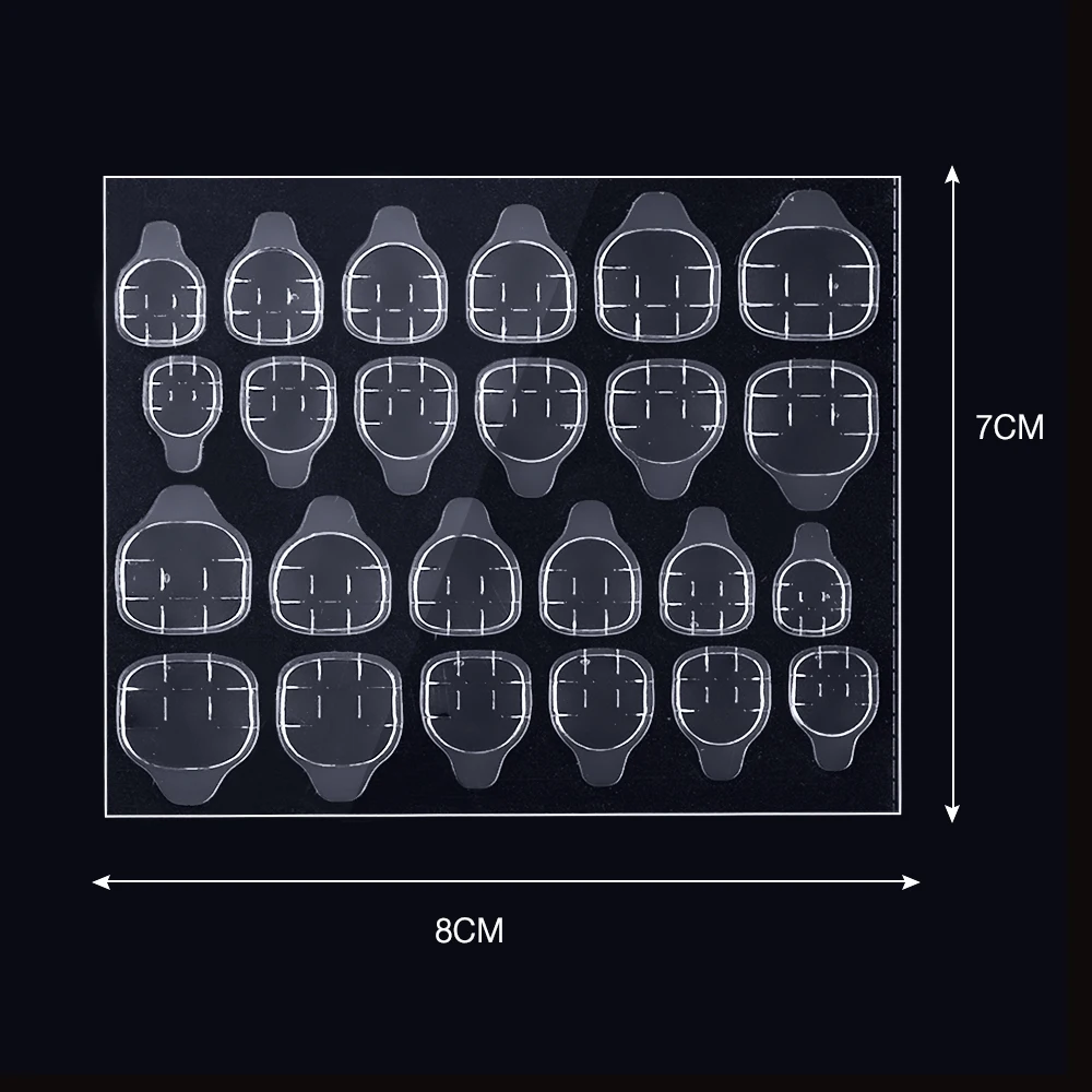 10 листов, Двухсторонняя клейкая лента, клей для наклеек, клейкая лента для поддельных накладных ногтей, прозрачная клейкая лента для накладных ногтей