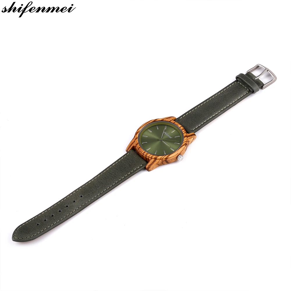 high quality wooden case quartz watch for men unisex fashion wristwatches women ladies casual watches drop shipping genuine leather strap Luminous hands (32)