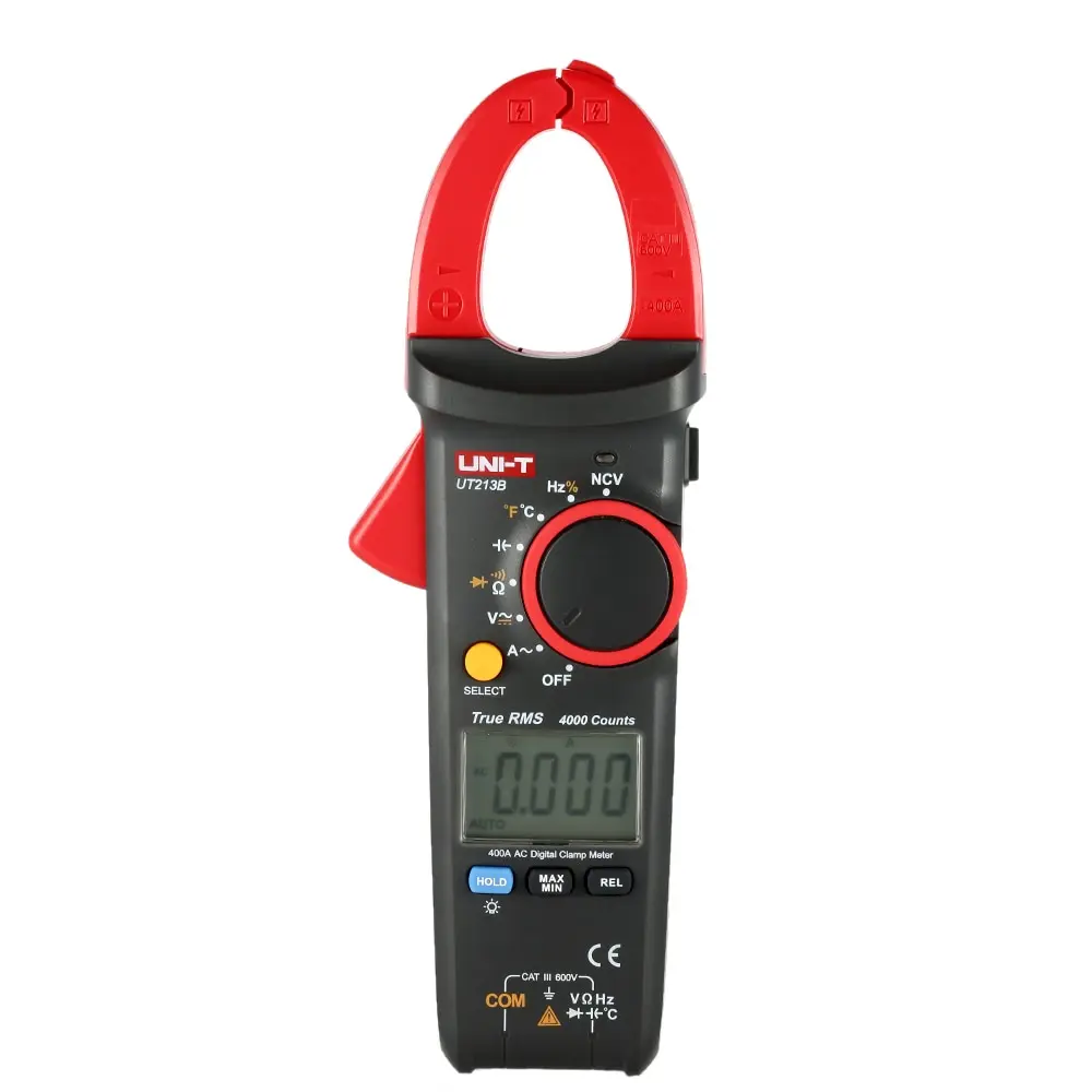 

UT213B Handheld Digital Multimeter LCD Clamp Meter AC/DC UNI-T Voltage AC Current Resistance Capacitance Diode Continuity NCV