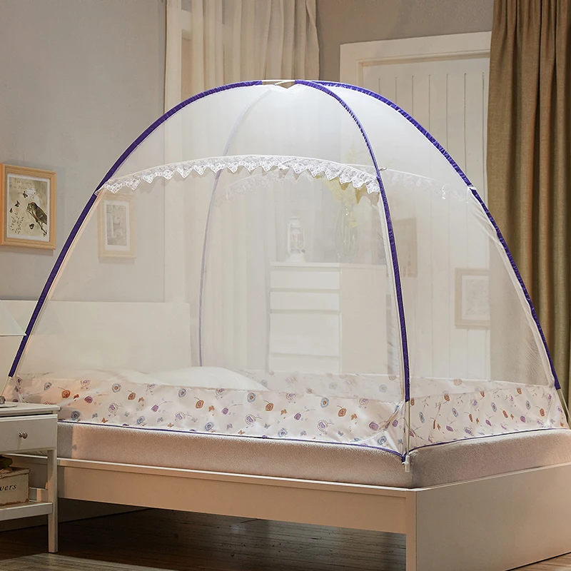 Сетка от комаров Yurt для односпальной и двухспальной кровати Складная сетка
