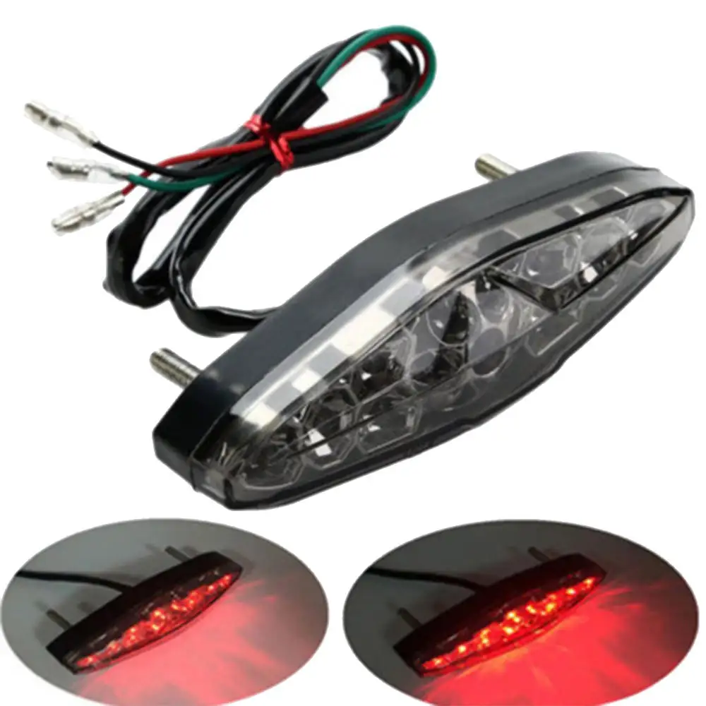 

1PC Universal 15 LED Red Light Motorcycle ATV Scooter Rear Tail Light Brake Running 15led Motorcycle Taillights