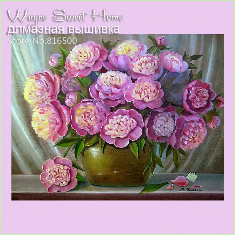 

Diamond Mosaic Needlework 5d Diamond Embroidery Cross Stitch Craft Flowers Diy Diamond Painting Rhinestones European Pink Roses
