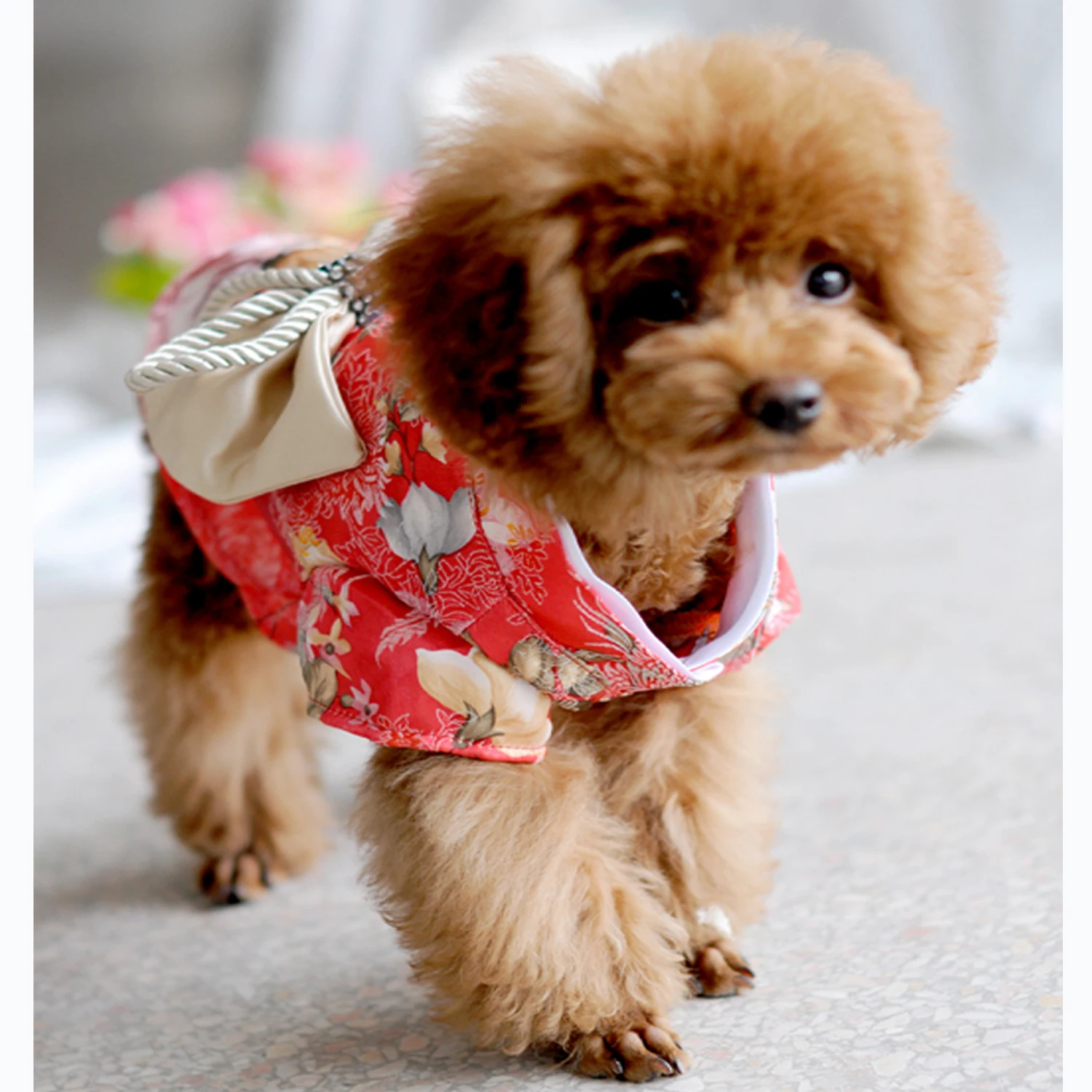 Популярная одежда для собак, платье с цветочным принтом, японское кимоно, рубашка с галстуком-бабочкой, костюм, платье принцессы, детское платье