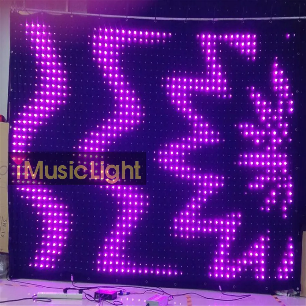 P6CM 2 м * 4 ПК/DMX контроллер LED Видение занавеска сценический гибкий экран DJ фон видео