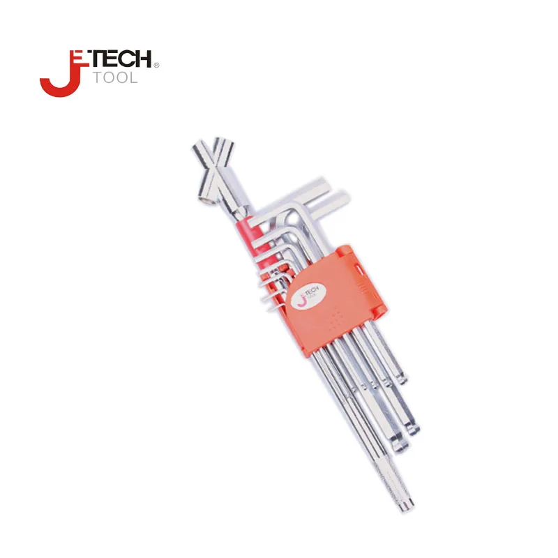 ФОТО Jetech 9pcs plus 1pc connecting bar ball point ended hex allen keys set with extension bar wrench keys set keys tool set
