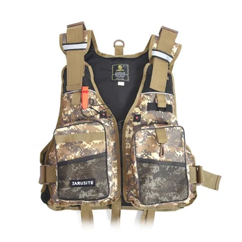 

Fishing Life Vest Multi Pockets Adjustable Detachable Foam Waistcoat Jacket