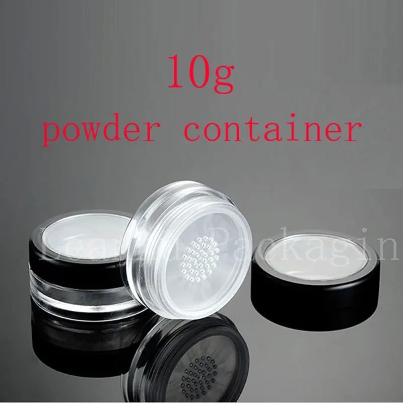 10g 50pcs portable mini powder container tins with sift,empty loose