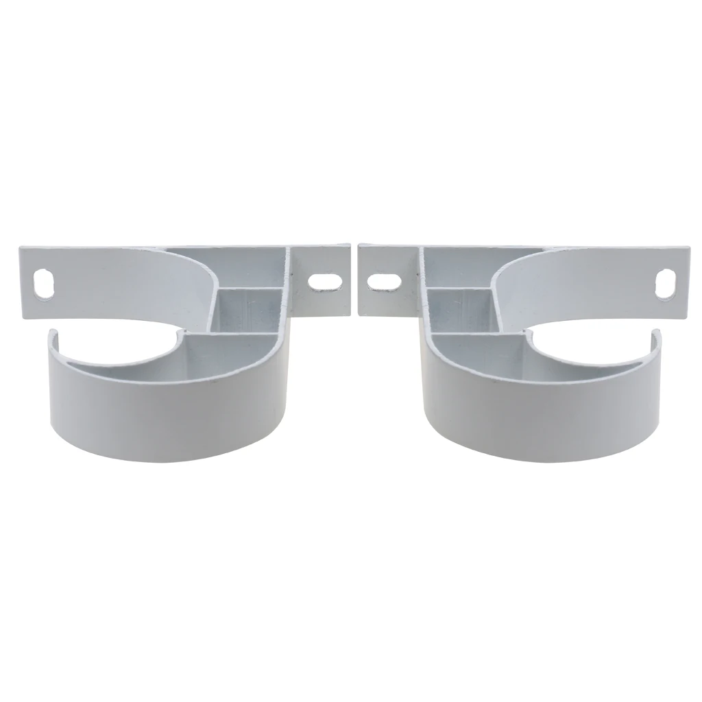 1 Pair Aluminium Alloy White Window Curtain Drapery Rod Holders Brackets