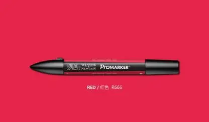 Winsor& Newton ProMarker двойной наконечник графический маркер ручка красные цвета кисти ручки - Цвет: red