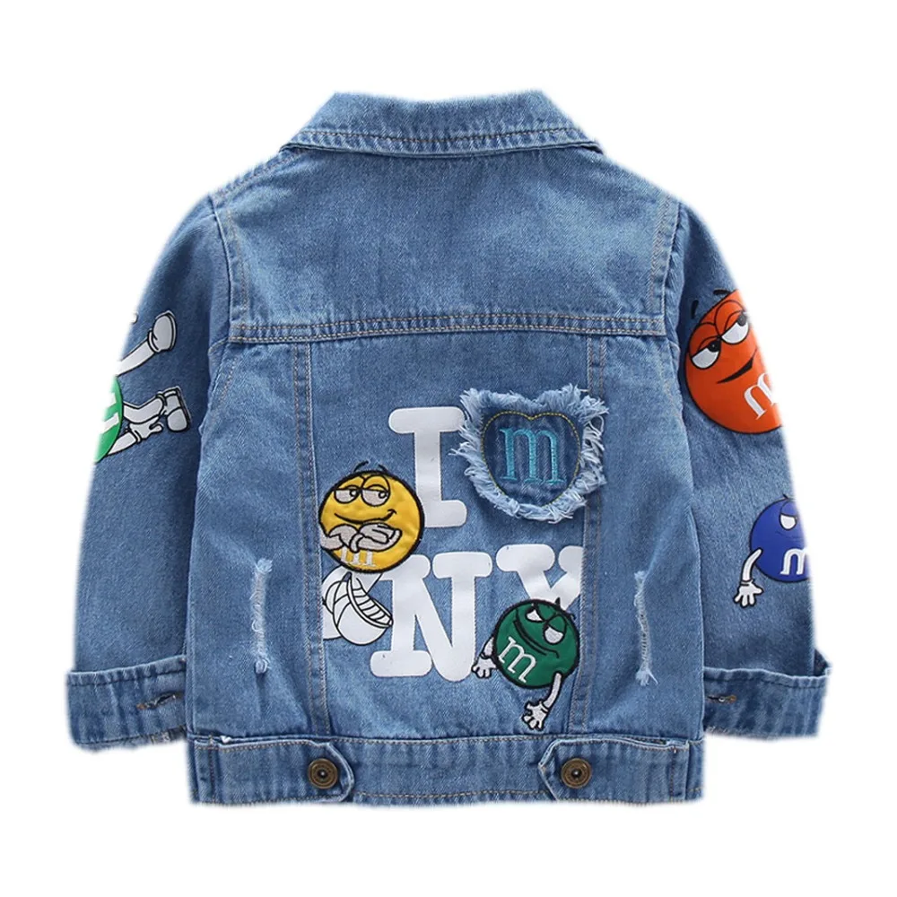 Cabolsa de Bebê Transporte da Gota Crianças Jaqueta Denim Meninos Buraco Quebrado Jean Jaquetas Meninas Roupas Outerwear Casual Primavera Outono 3 Jaquetas e casacos