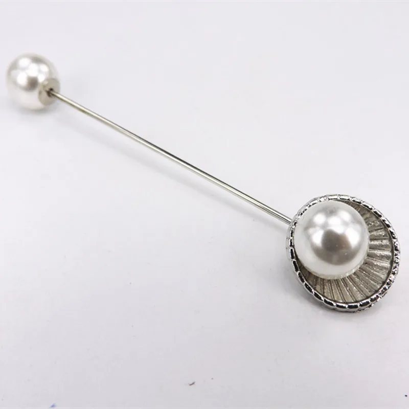 Bovvsky Fashion silver plated white pearl brooch pin shell pearl pin
