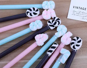 

korea lucky letter gel pen cartoon stationery prize kawaii office writing supplies student pen black ink pen needl pen 50pc/lot