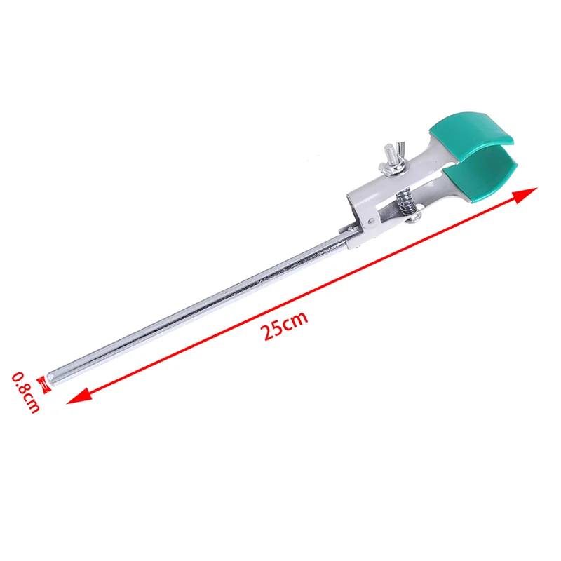 Три зубца зажим с расширением колбы зажим лабораторный зажим цинковый сплав 25 см Диаметр стержня: приблизительно 8mm
