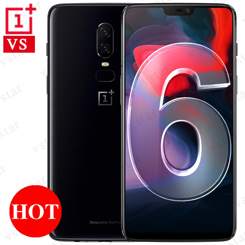 

Global Firmware Oneplus 6 Mobile Phone 6.28 inch AMOLED 8GB 128GB/258GBSnapdragon 845 Octa Core FingerPrint Dash Charge