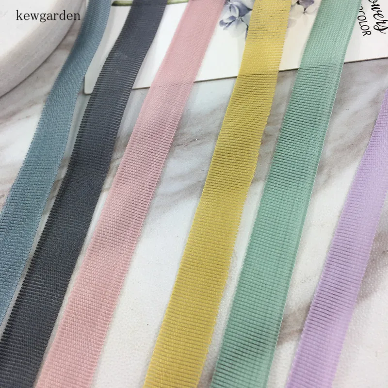 

Kewgarden Cross Weave Voile Ribbon 10mm 3/8" Handmade Tape DIY Hairbow Brooch Earring Accessories Satin Riband 10 Meters