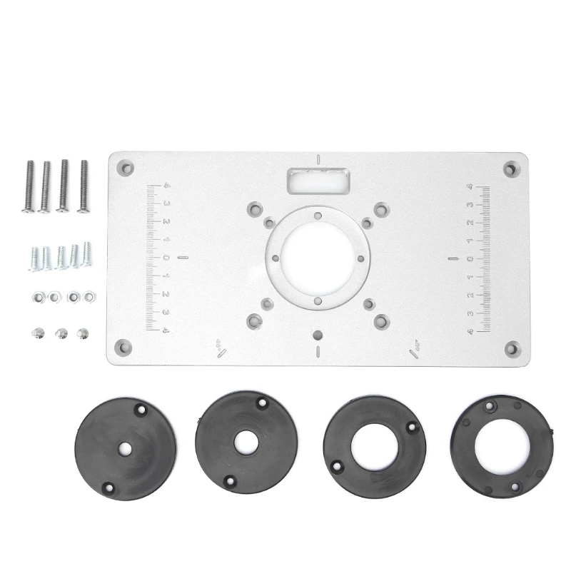 1 компл. маршрутизатор Таблица вставка пластина 700C алюминиевый маршрутизатор Таблица вставка пластина+ 4 кольца винты для деревообработки скамейки