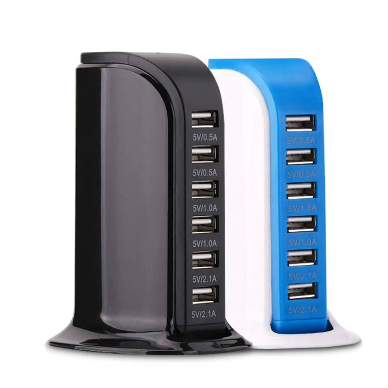 المراكب الشراعية هاتف خلوي محمول سريعة شحن محطة العالمي 6 ميناء USB Hub جدار شاحن للأقراص الهواتف الذكية