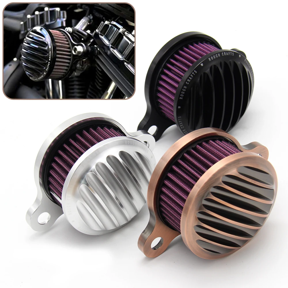 

CNC Bronze Air Filter Motorcycle Intake Filter System Kit Air Cleaner For Harley Sportster XL883 XL1200 1991 1992 1993-2016 2015