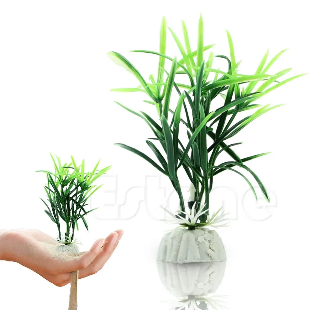 

1Pc Fish Tank Short Paragraph Lucky Bamboo Artificial Water Plants Ornament