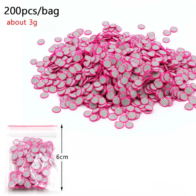 DIY Fluffy Slime Toys Putty Soft Clay Light Lizun Flavor Charms for Slime Supplies Plasticine Gum Polymer Clay Antistress 200Pcs Pitaya