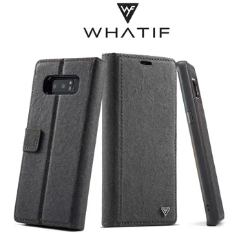 

WHATIF Waterproof Cover for Samsung Galaxy Note 9 8 S8 S9 Detachable Magnetic Wallet Phone Flip Kraft Paper CASE S10 Plus