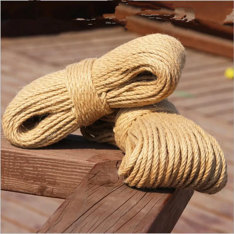 

6mm 20m-50m Natural Jute Rope Twine Rope Hemp Twisted Cord String DIY Craft Handmade Decoration