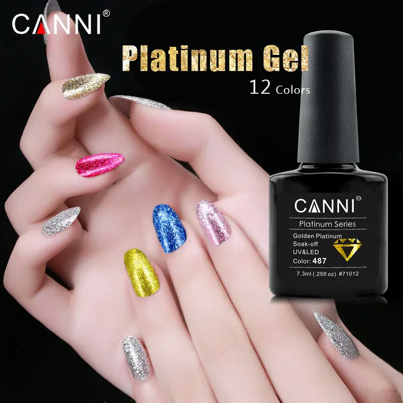 New CANNI perfect platinum gel color coat long lasting chrome nail gel polish 7.3ml Nail Manicure g