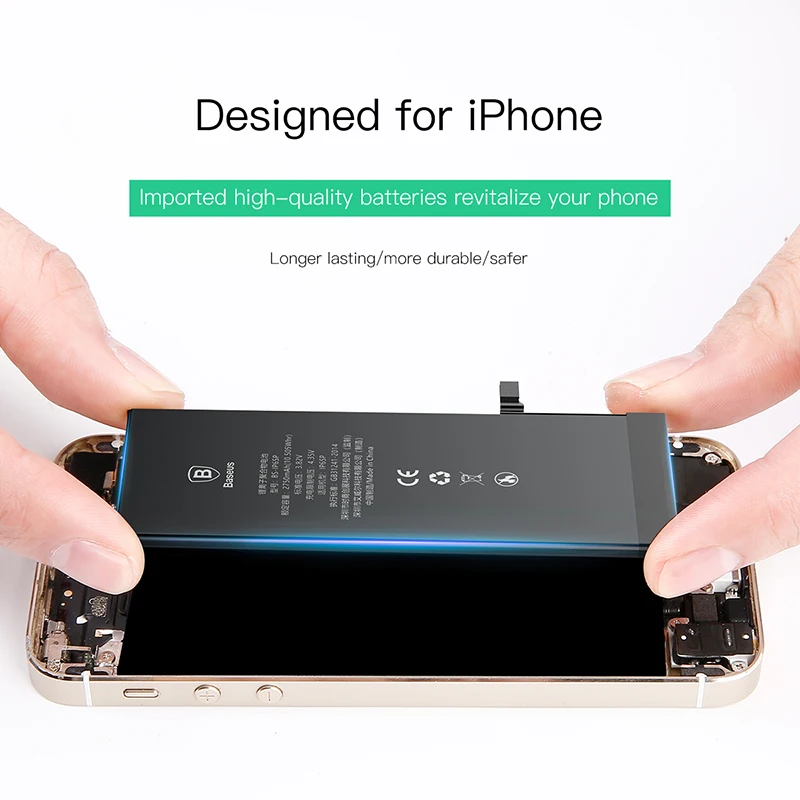 Аккумулятор Baseus для iPhone 5 5S емкостью 1560 мА/ч, Сменные Аккумуляторы для iPhone 5S с бесплатными инструментами для ремонта