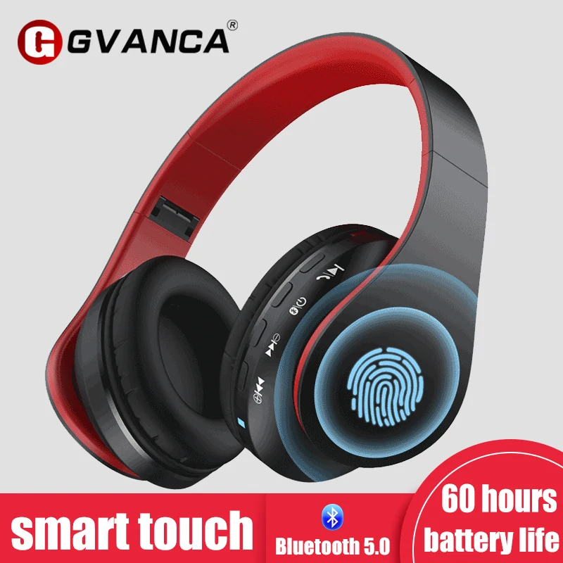 Kaufen GVANCA G1 Smart Touch 5,0 Bluetooth Kopfhörer Headset HiFi Deep Bass Kopfhörer Ohrhörer 60 Stunden Spielen zeit Unterstützung TF karte