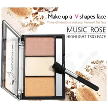 1 шт., 3 цвета, мерцающая пудра, хайлайтер, палитра, макияж для лица, косметика, стойкий для женщин, Прямая поставка