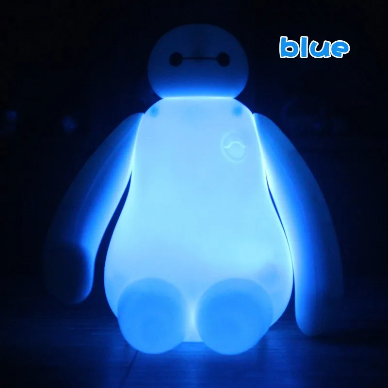 FENGLAIYI мультфильм Baymax Hero 6 Красочный красный-зеленый-синий светодиод Перезаряжаемый USB белый Ночник декор для детской спальни детские подарки